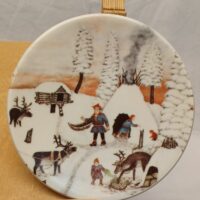 Arabia seinälautanen lapinkylä talvitunnelmissa