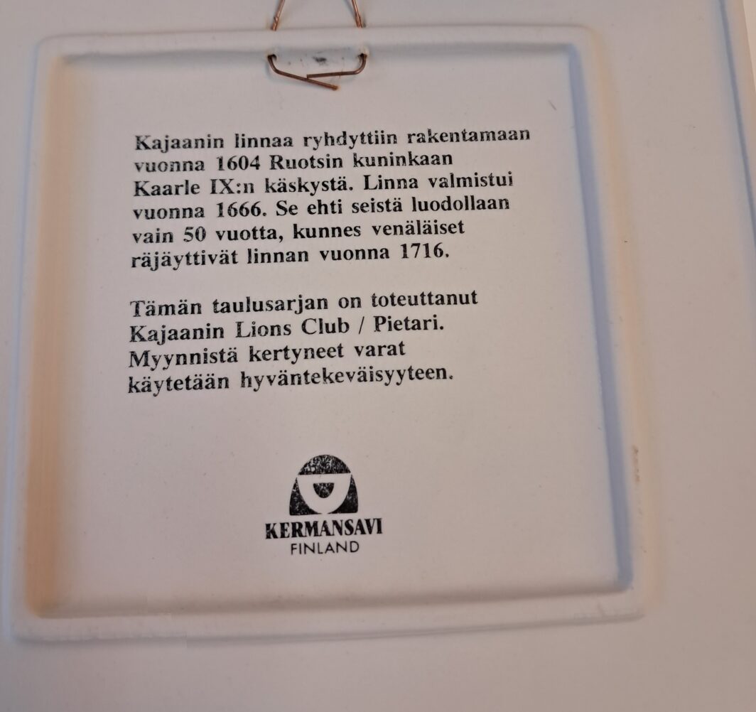 Kermansavi seinälaatta Kajaanin linna - Image 2