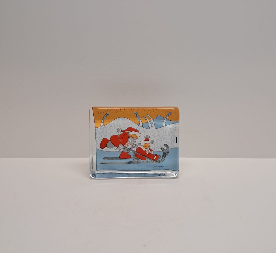 Iittala lasikortti joulupukki ja muori - Image 2