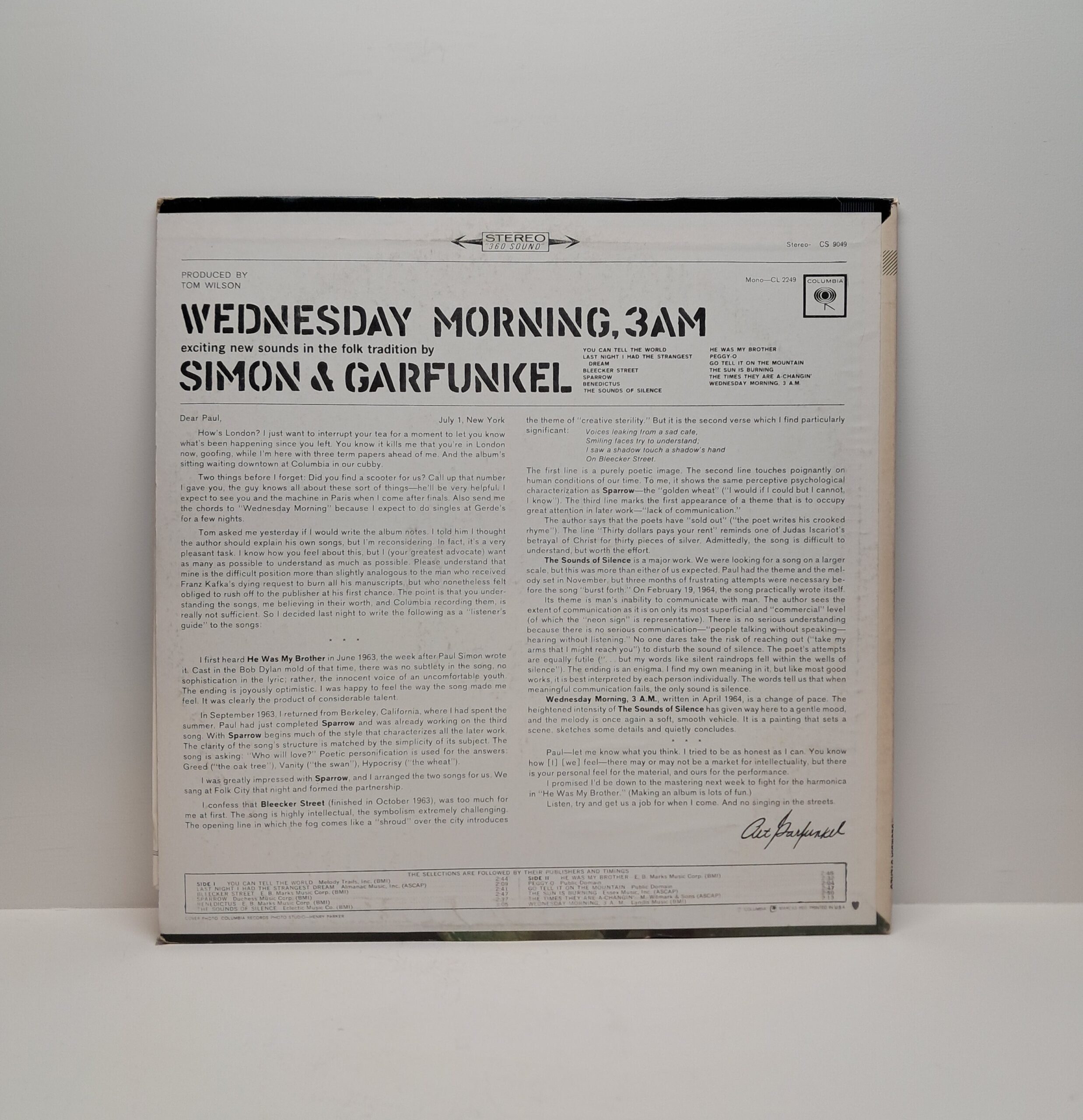 Simon and garfunkel - Wednesday morning, 3am LP - Image 2